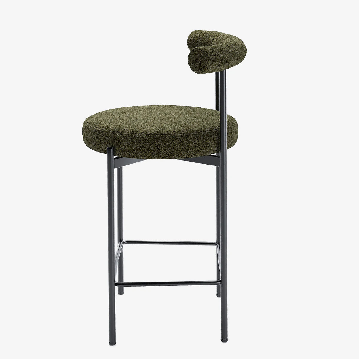 Lot de 2 chaises de bar  velours vert  Charlotte