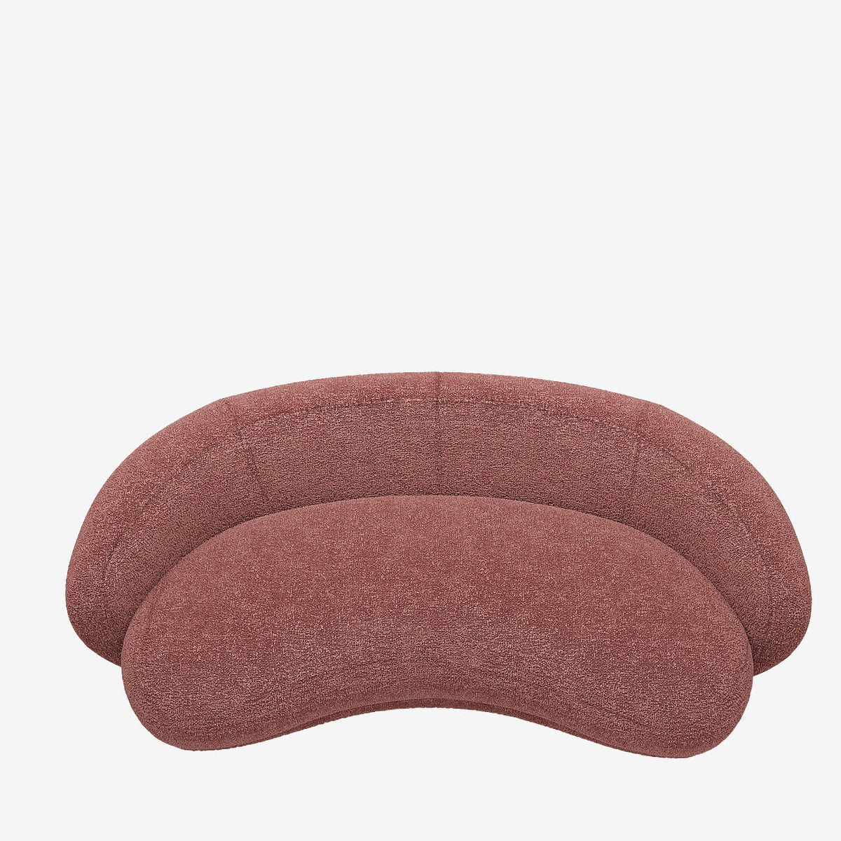 Canap  tissu bouclette rose Bianca