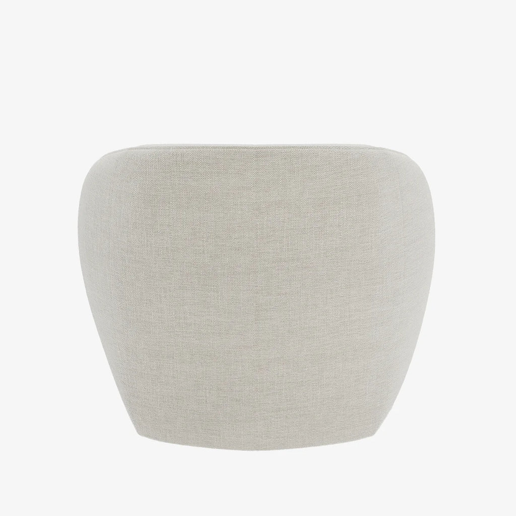 Fauteuil design tissu beige Pablo