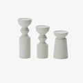 Set de 3 bougeoirs bois design, Boston coloris cr me