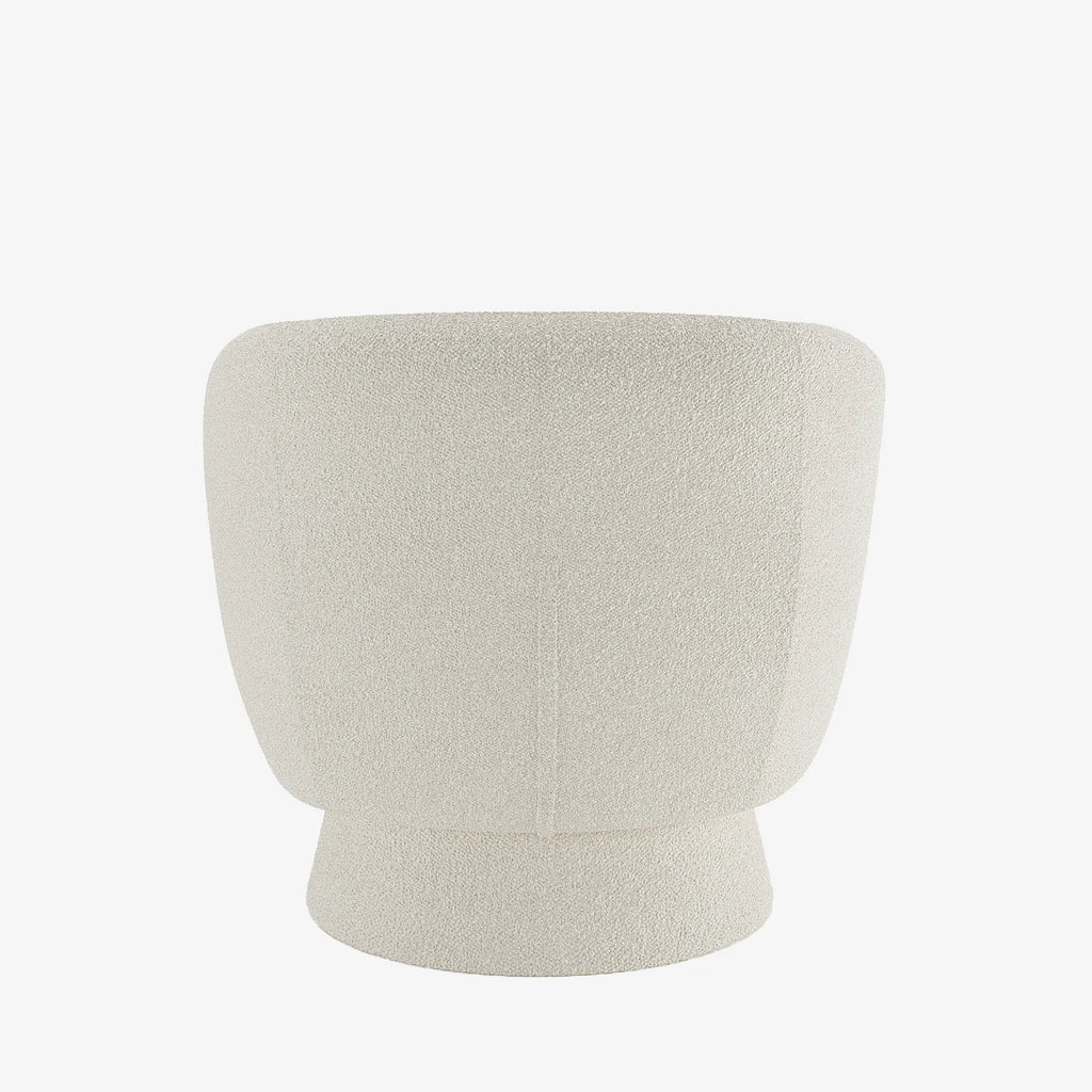 Fauteuil bouclette pivotant couleur cr me Salma