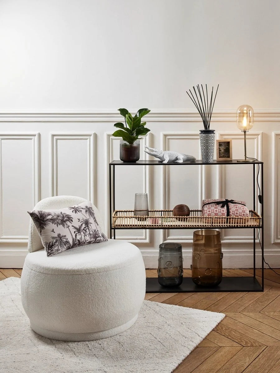 Console en m tal et bambou