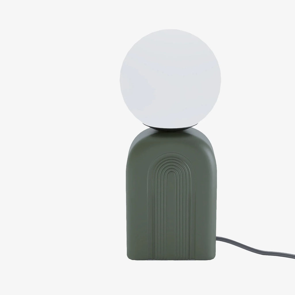 Lampe de table en c ramique vintage verte Goya