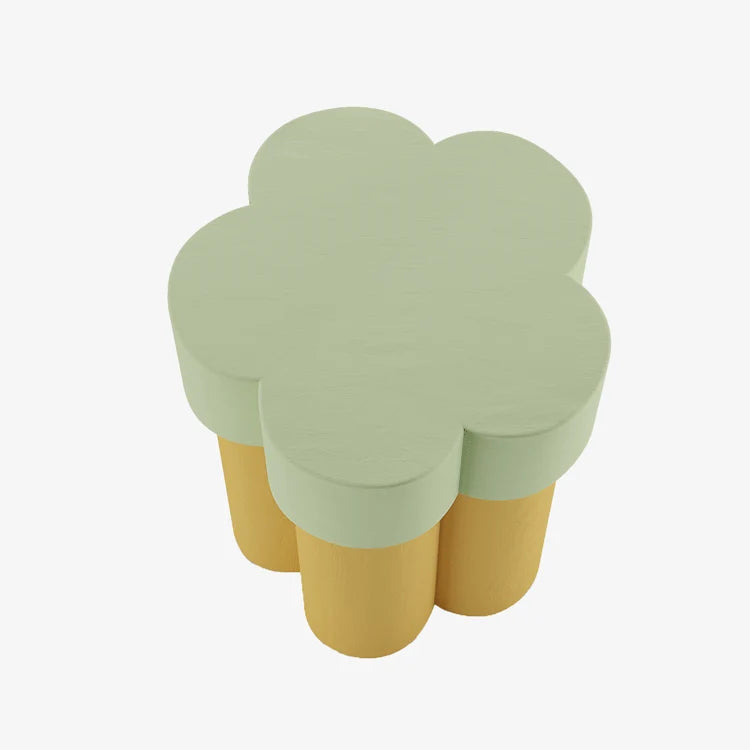 Table d appoint en forme de fleur, magn sie vert clair et jaune Magnolia