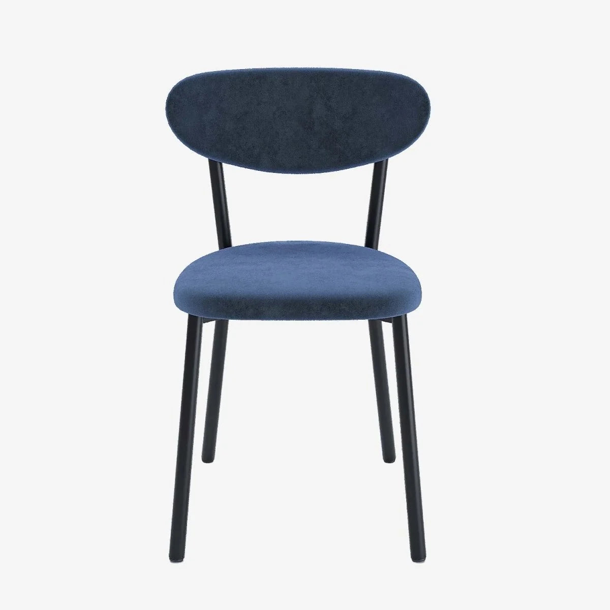 Lot de 2 chaises velours pied métal