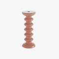 Bougeoir moderne design en c ramique rose Sahara