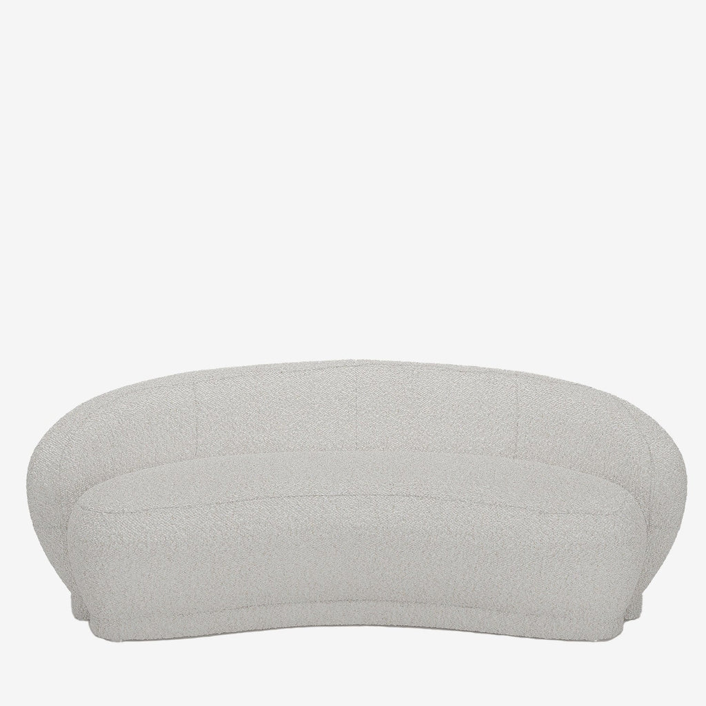 Canap  blanc tissu bouclette Bianca