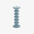 Bougeoir moderne design en c ramique bleue Sahara