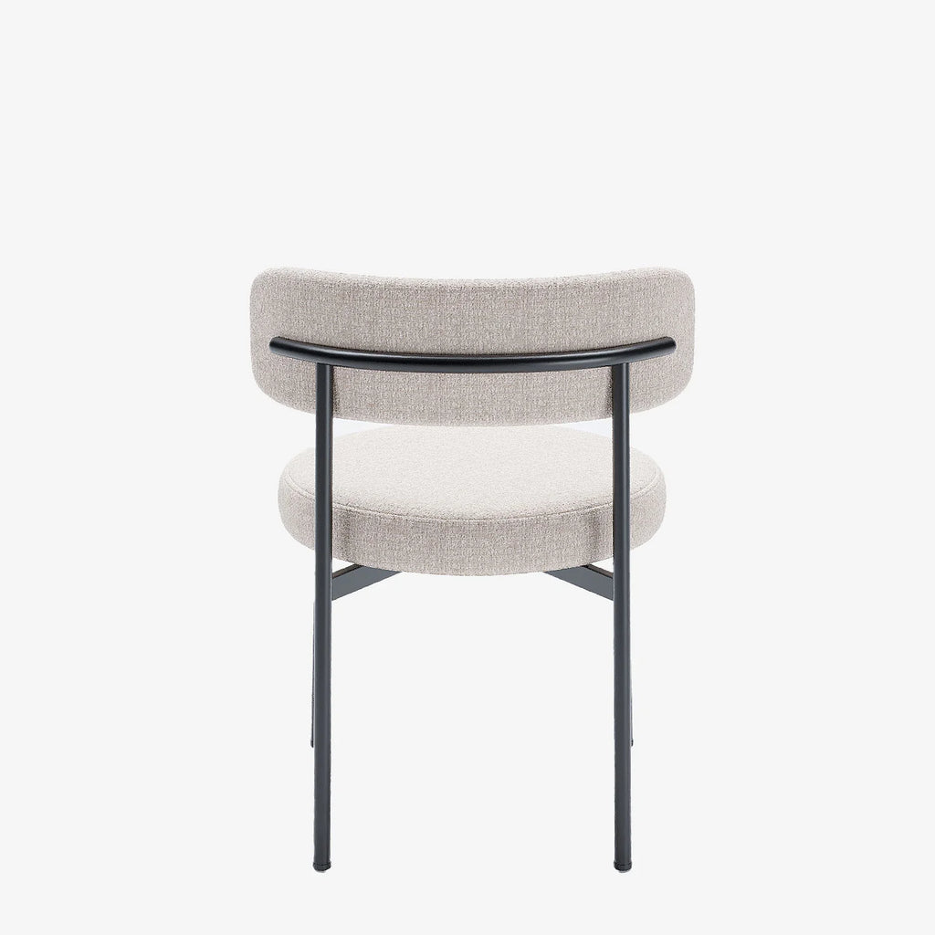 Lot de 2 chaises de table velours cr me Scarlett
