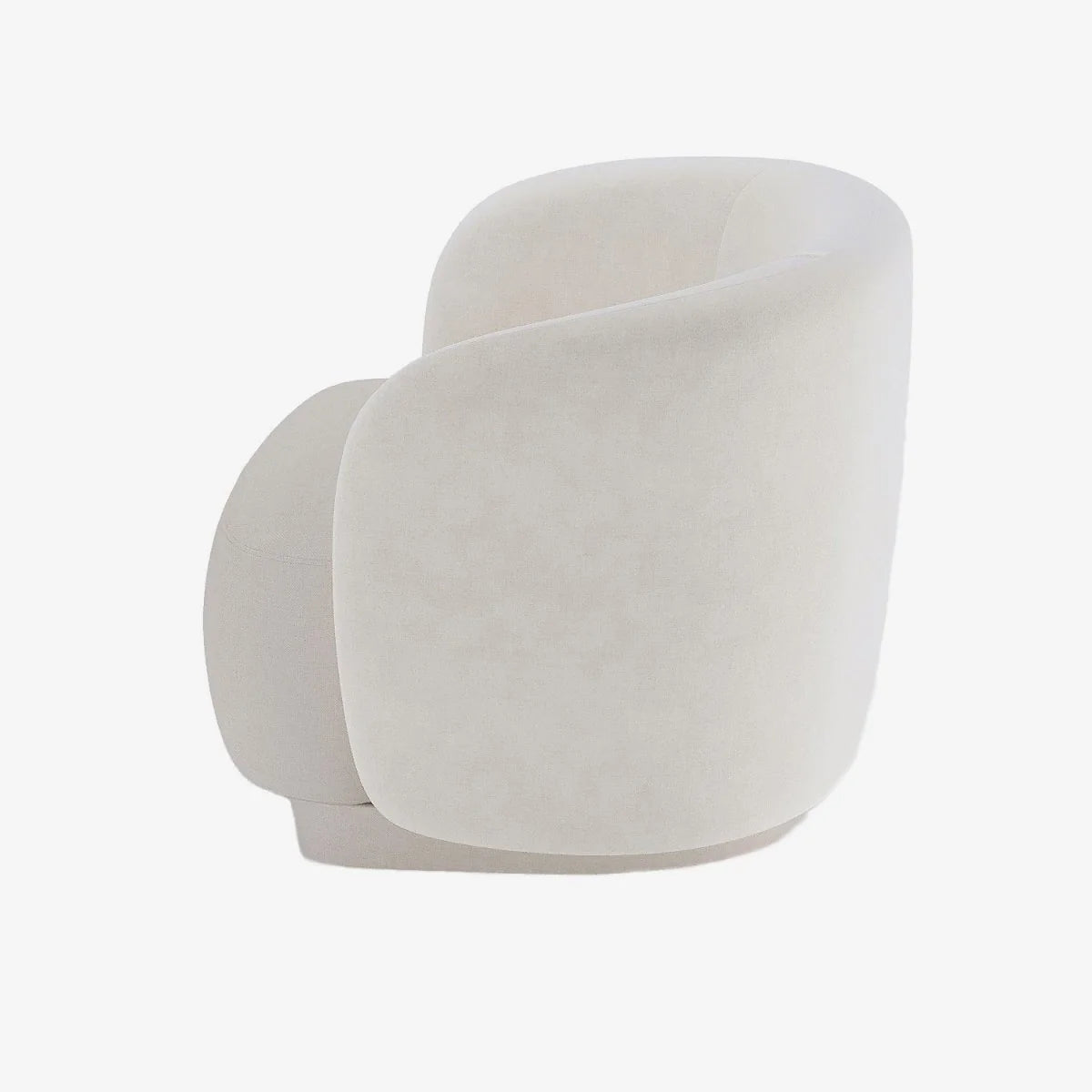 Fauteuil en tissu beige Victoria
