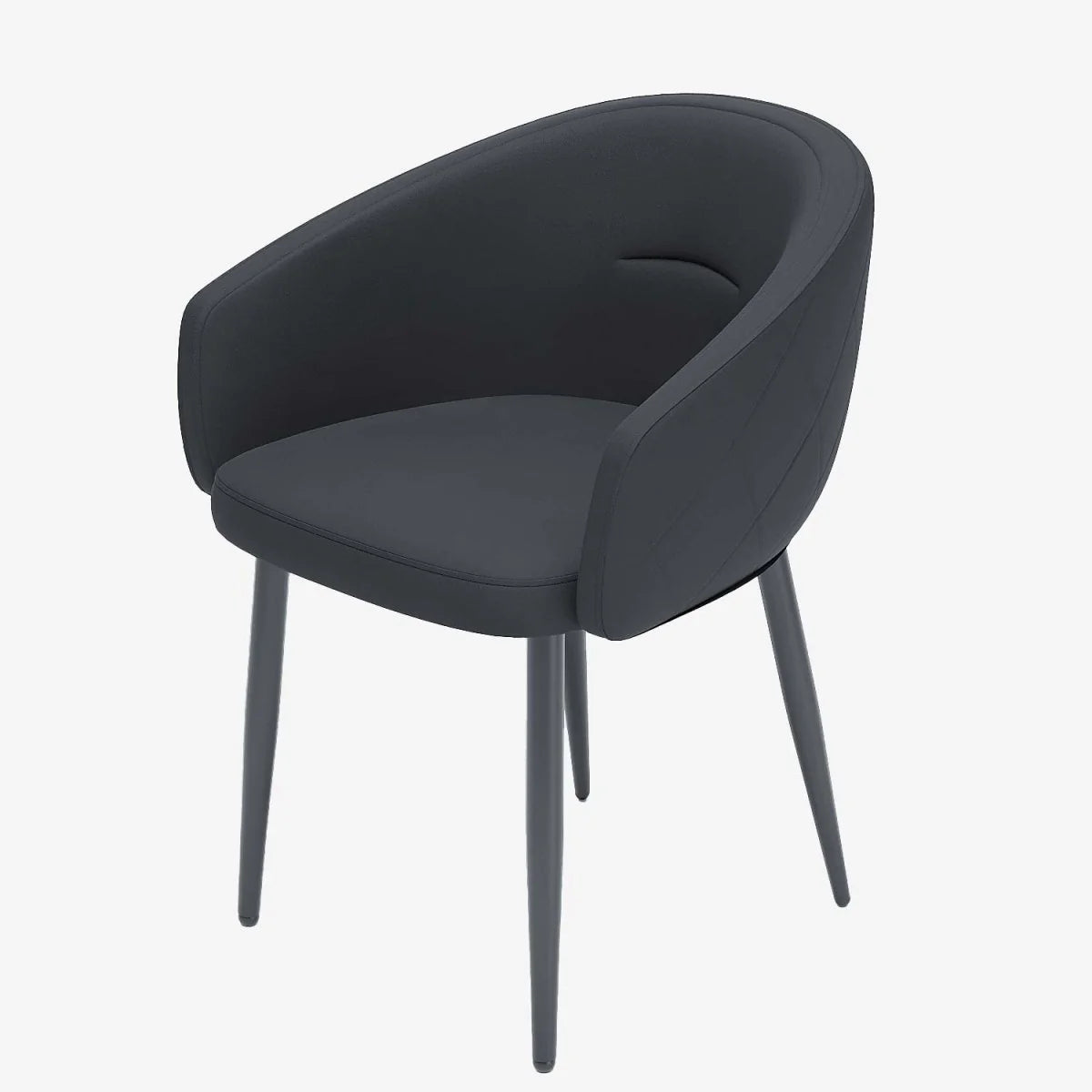 Paire de fauteuils de table design velours noir Eug nie