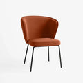 Chaise en velours ocre