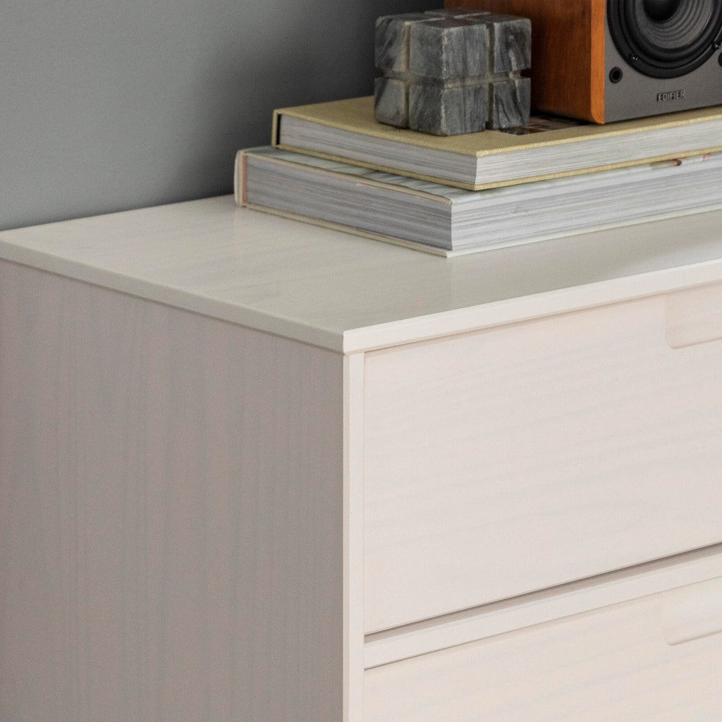 Commode 6 Tiroirs en Bois Moderniste Mi-Siècle - Caramel