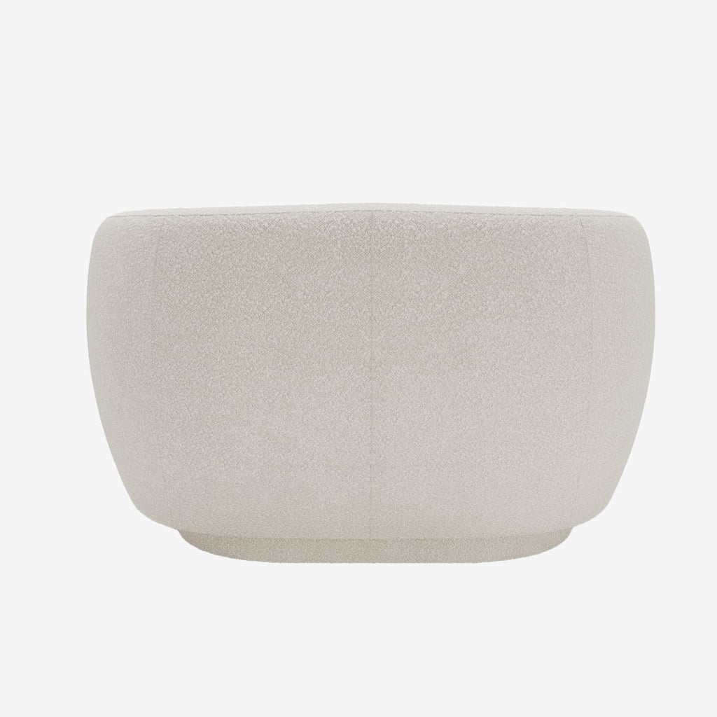 Loveseat Joshua - Fauteuil 2 places en tissu bouclette cr me