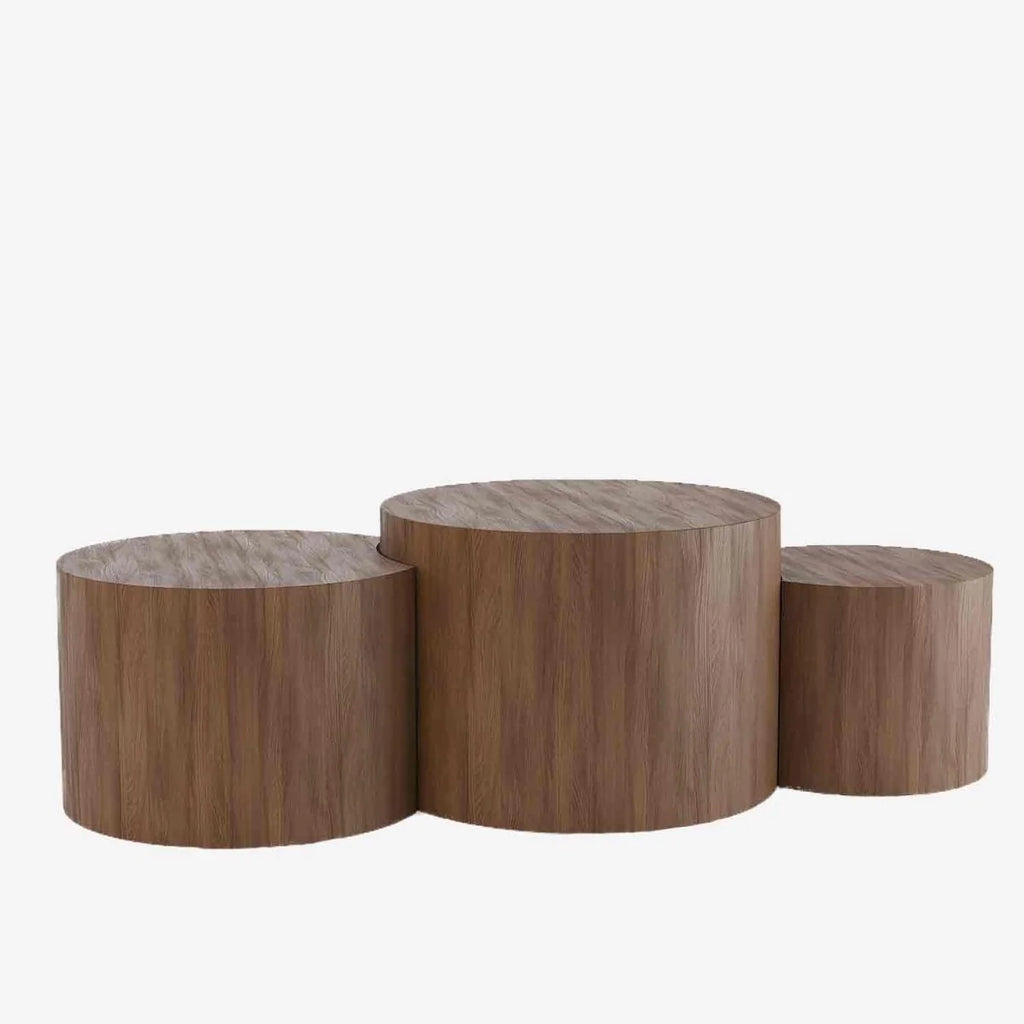 Lot de 3 tables basses rondes design Rh a
