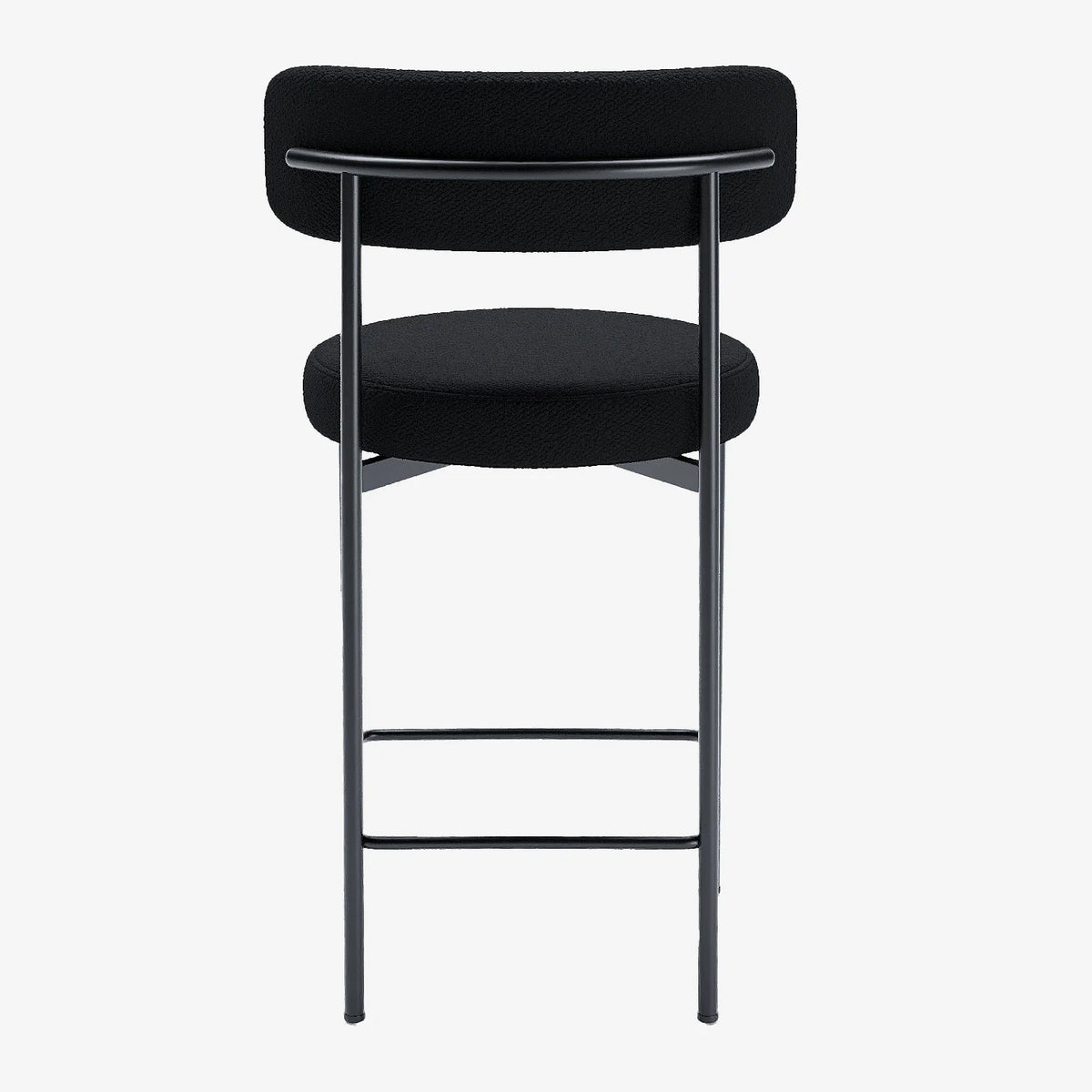 Lot de 2 tabourets de bar bouclette gris anthracite Agathe