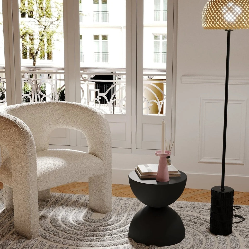 Table d'appoint ronde design en magnésie