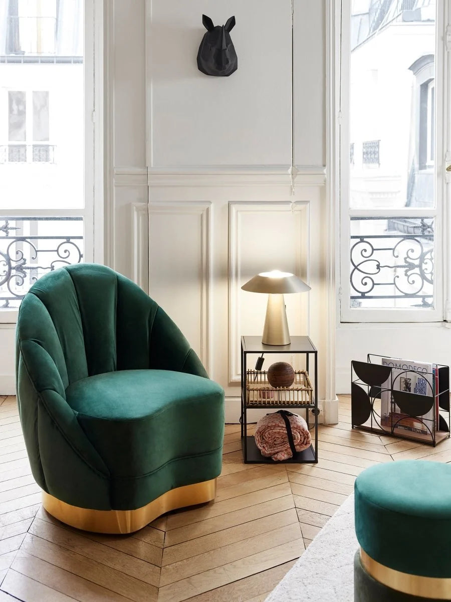 Porte-revues en bois et métal noir