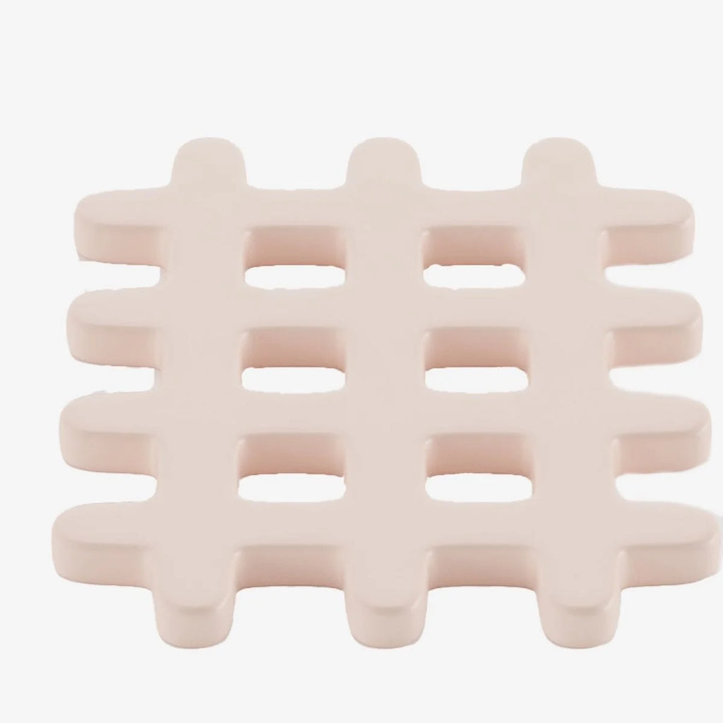 Dessous de plat c ramique grid rose p le Orsay