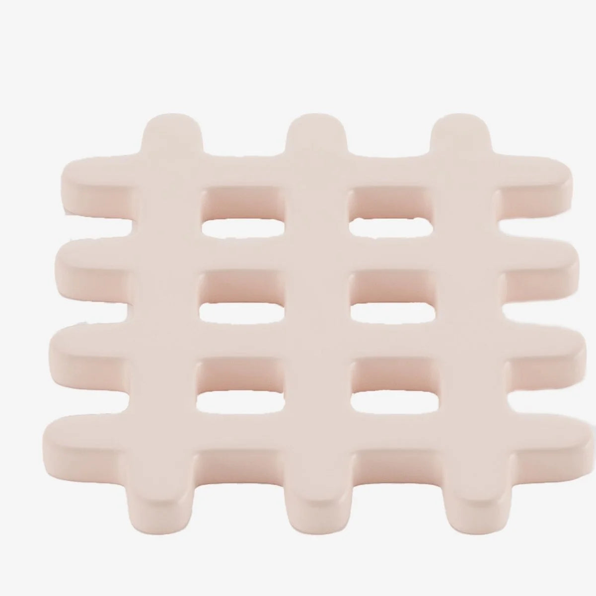 Dessous de plat c ramique grid rose p le Orsay
