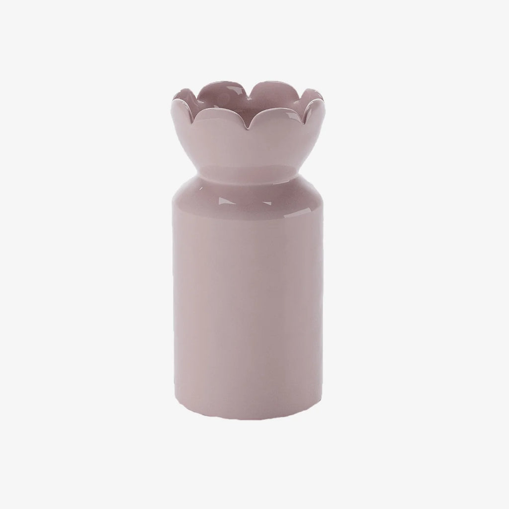 Grand vase col tulipe Rivoli, c ramique rose