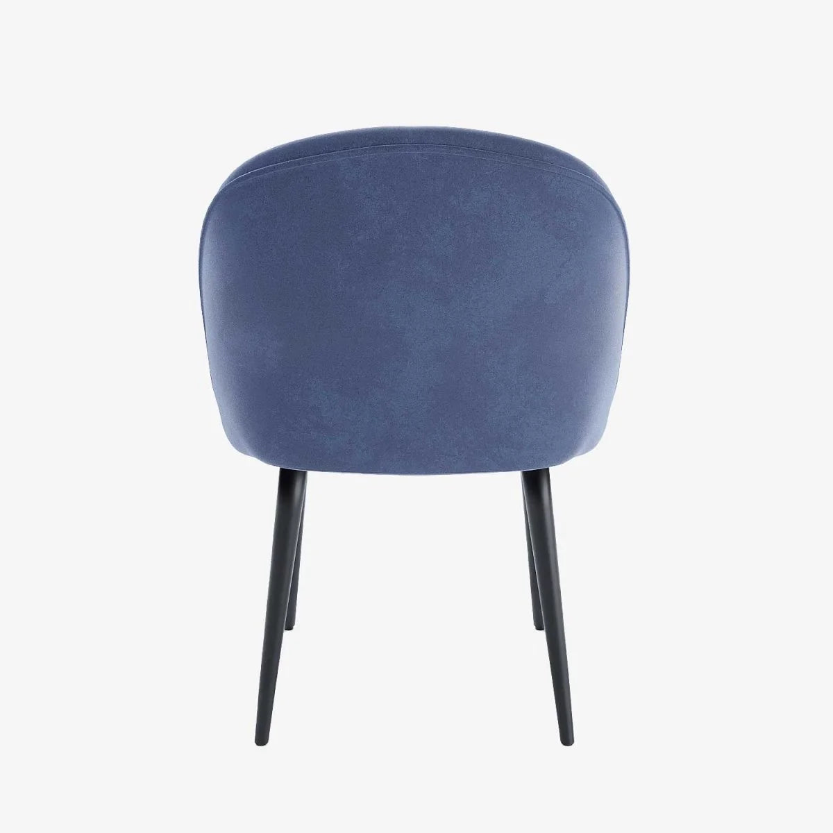 Lot de 2 chaises en velours bleu & m tal noir Nina