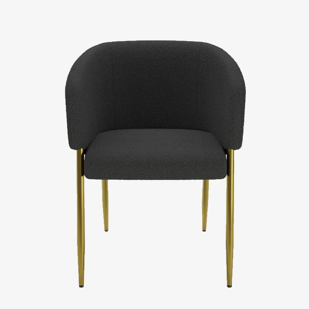 Fauteuil de salle   manger bouclette gris fonc  Basile
